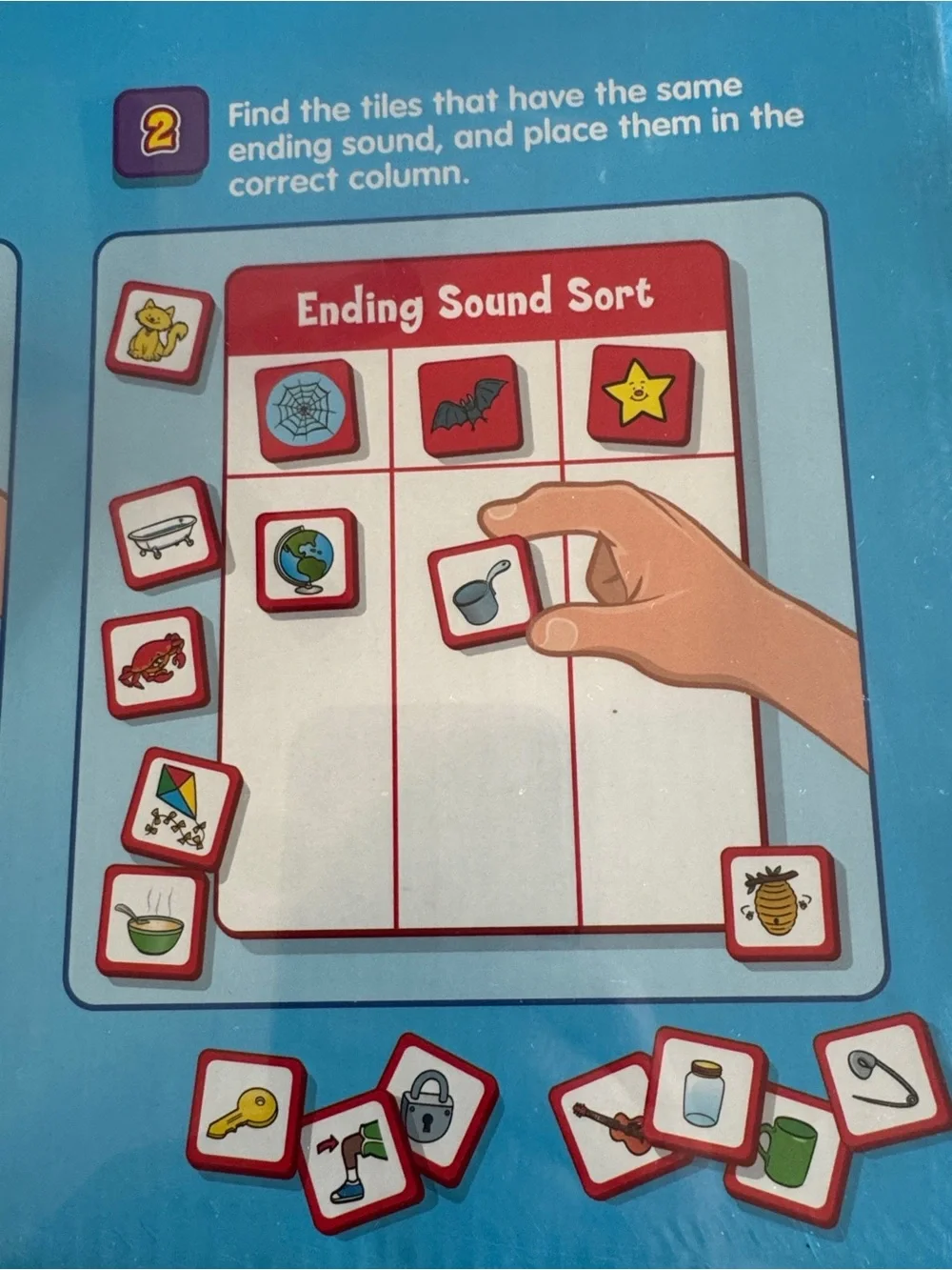Lakeshore Ending Sounds Magnetic Sorting Board for phonemic awareness NIB